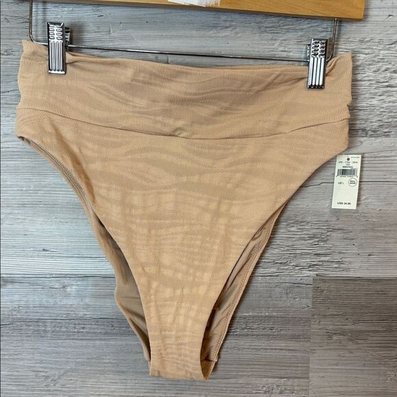 aerie Other - Aerie Textured Tan Bikini Bottom
